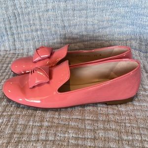 Stuart Weitzman Patent Leather Pink Flats Loafers Women’s size 7.5